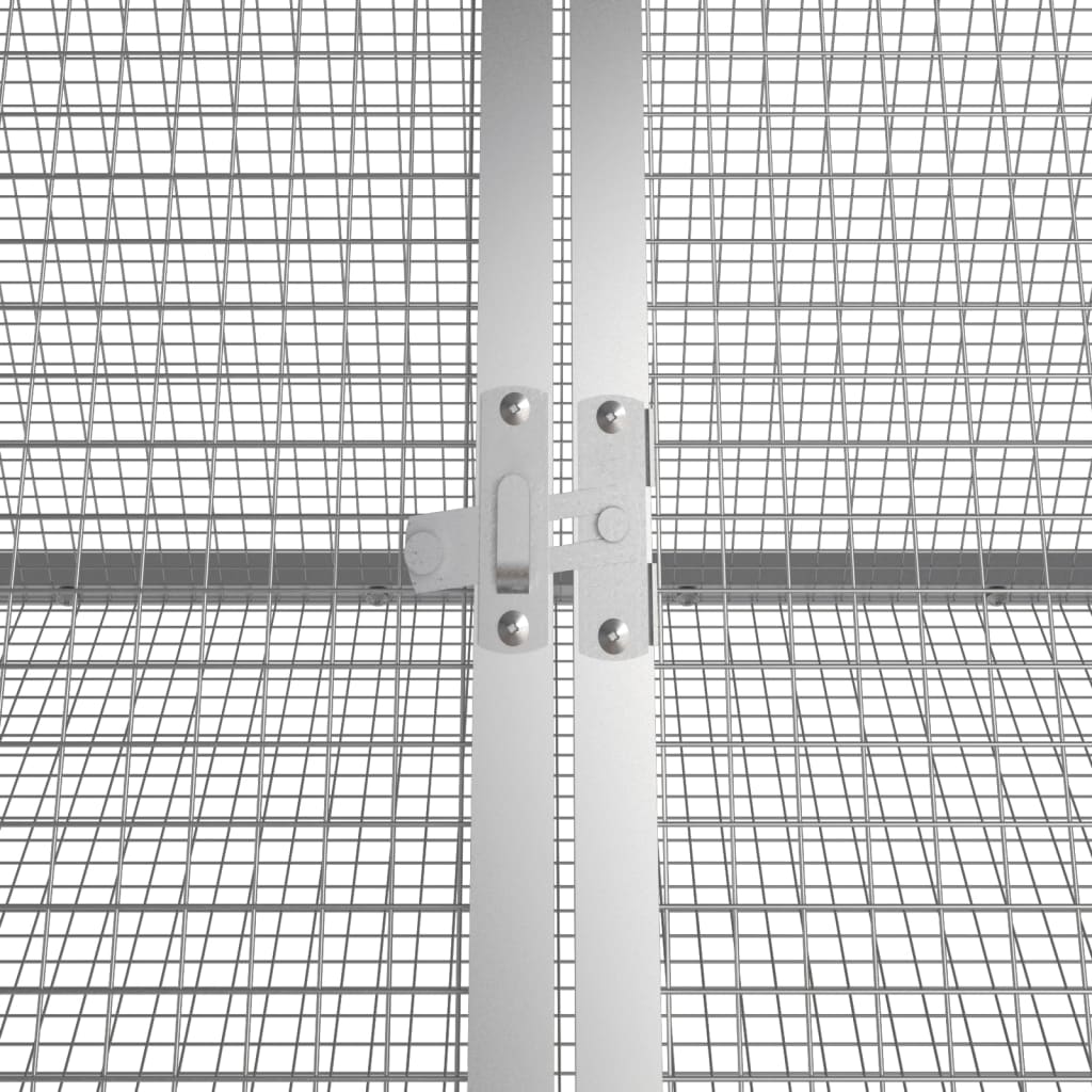 NNEVL Rabbit Cage Anthracite 302.5x80.5x71 cm Galvanised Steel-4