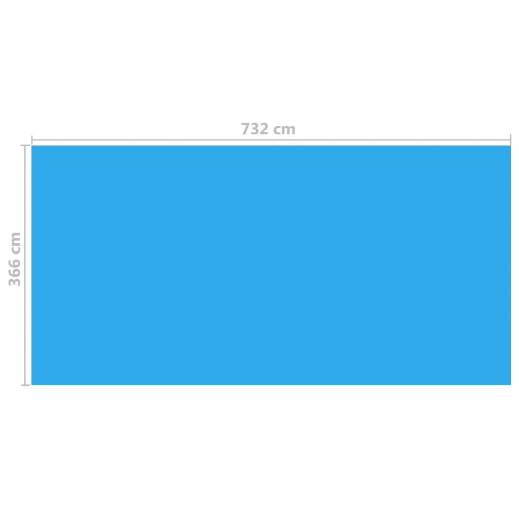NNEVL Rectangular Pool Cover 732 x 366 cm PE Blue-3