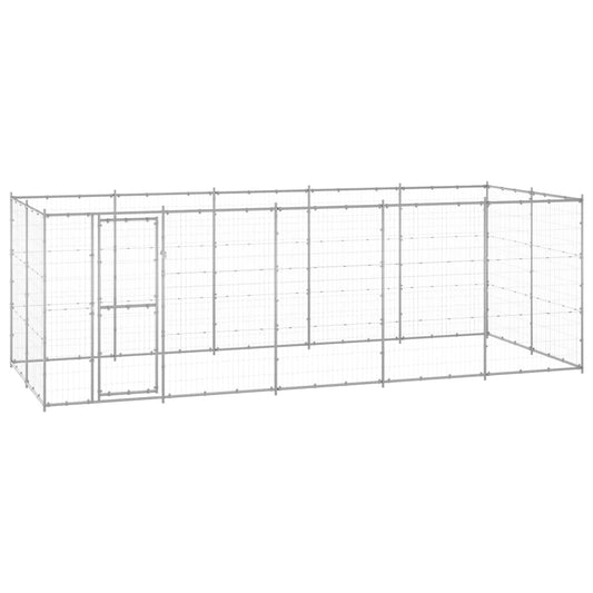 NNEVL Outdoor Dog Kennel Galvanised Steel 12.1 m²-0