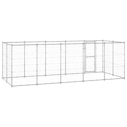 NNEVL Outdoor Dog Kennel Galvanised Steel 12.1 m²-2