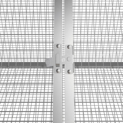 NNEVL Rabbit Cage Anthracite 302.5x80.5x71 cm Galvanised Steel-4