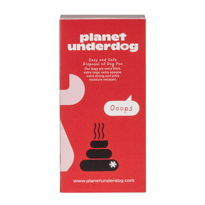 120 Planet Underdog Compostable Dog Poop Bags - Red Box